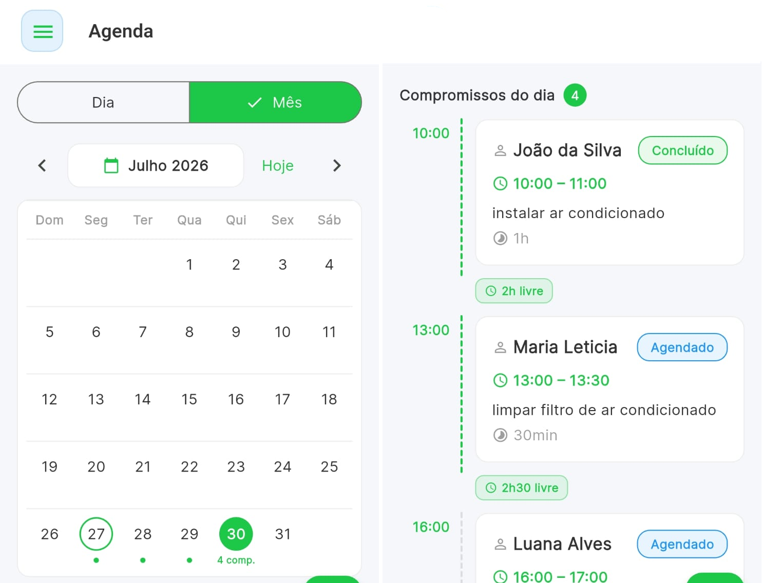 Agenda do Fechou