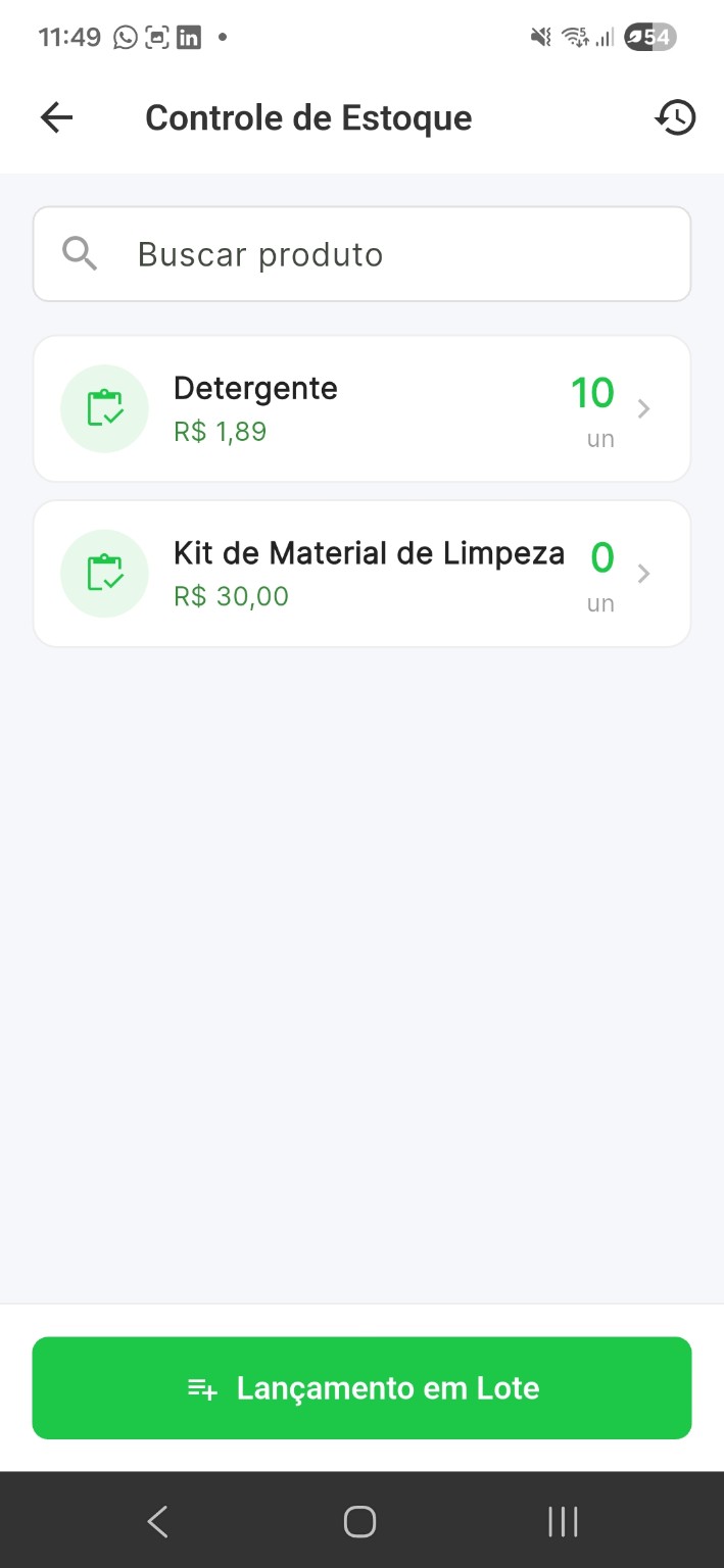 Lista real de estoque do Valeu