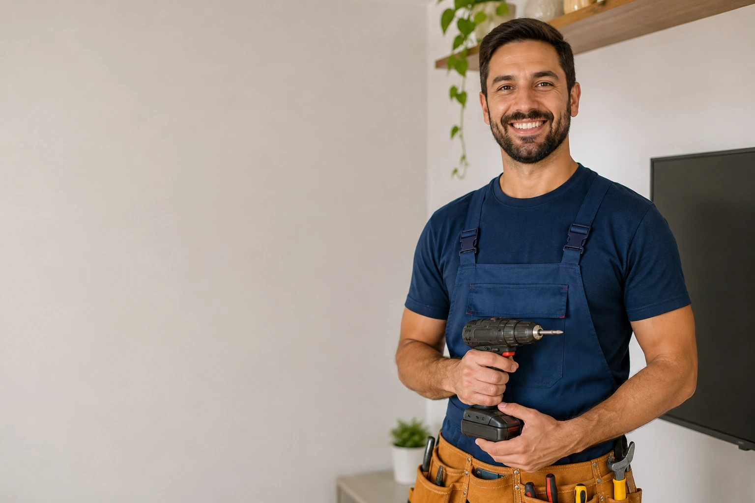 Profissional de pequenos reparos trabalhando